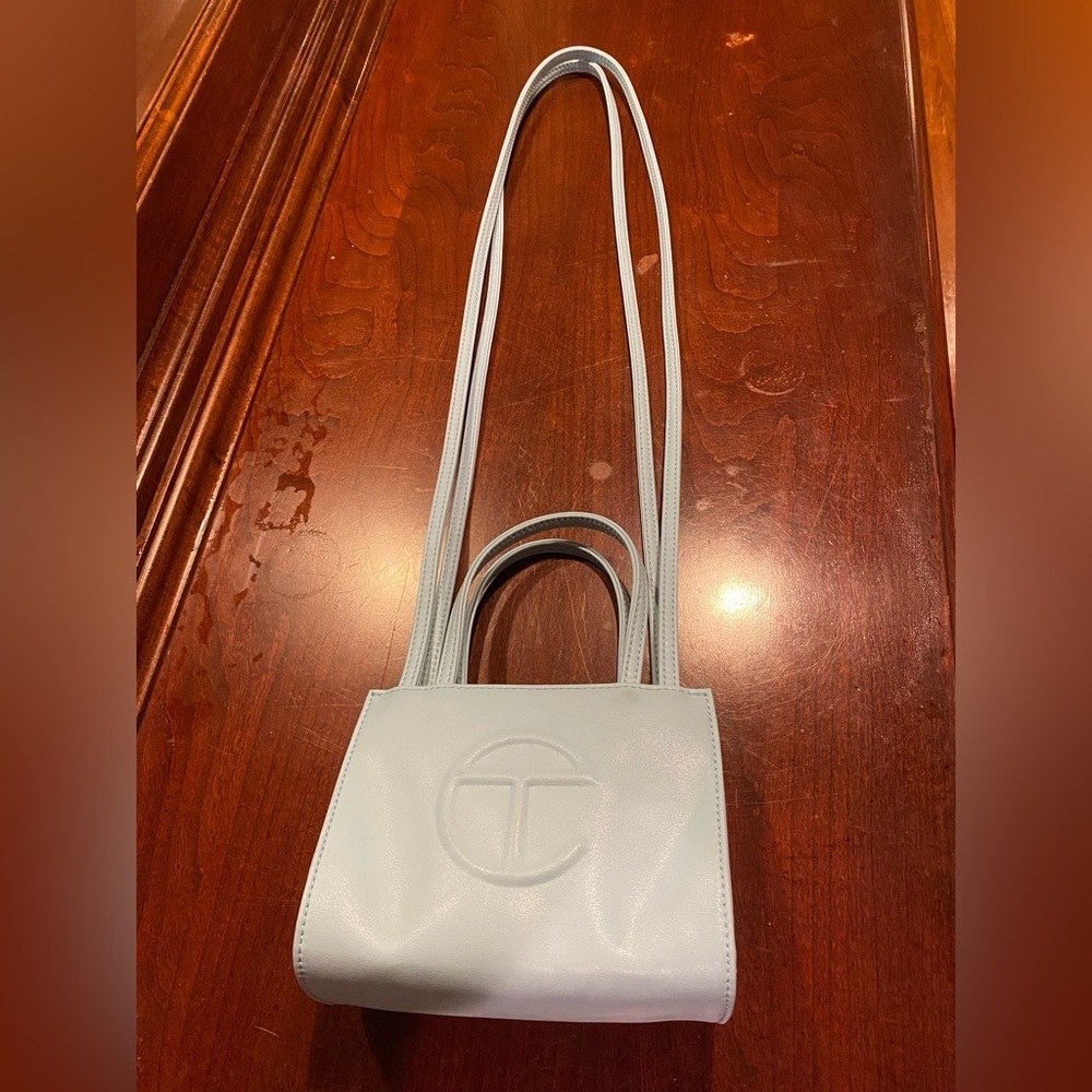 Small Baby Blue Telfar shopping bag
